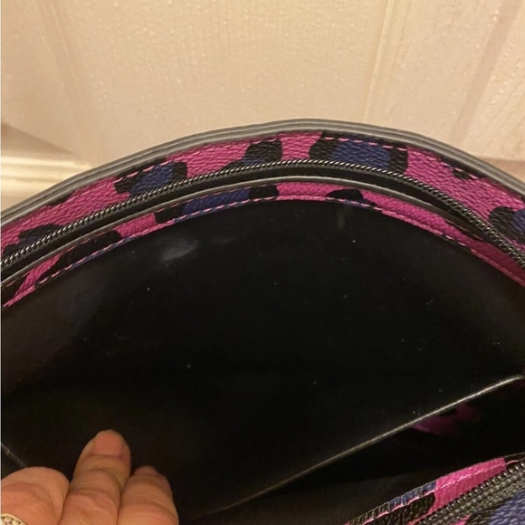 Vera Bradley Purple and Black Leopard Print Women's Crossbody Bag - Picture 9 of 15